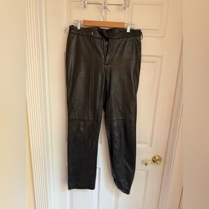 Vintage black 100% Leather Pants